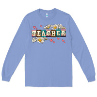 Colony Blue daisy teacher Long Sleeve Tee - AdoDesignShop