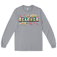 Heather Grey daisy teacher Long Sleeve Tee - AdoDesignShop