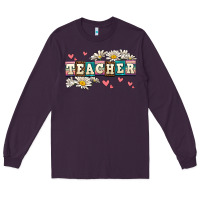 Plum daisy teacher Long Sleeve Tee - AdoDesignShop
