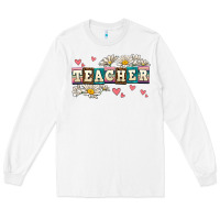 White daisy teacher Long Sleeve Tee - AdoDesignShop
