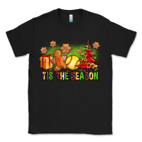 Black Tis The Season Christmas With Softball And Gingerbread Man Classic Tee - FaDigitalArtStudio