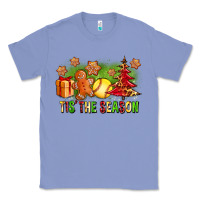 Colony Blue Tis The Season Christmas With Softball And Gingerbread Man Classic Tee - FaDigitalArtStudio