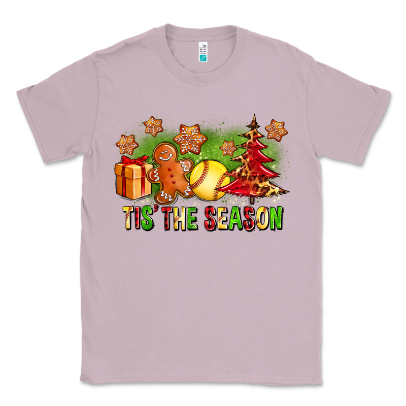 Tis The Season Christmas With Softball And Gingerbread Man Classic Tee by FaDigitalArtStudio | Teevron
