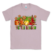 Lilac Tis The Season Christmas With Softball And Gingerbread Man Classic Tee - FaDigitalArtStudio