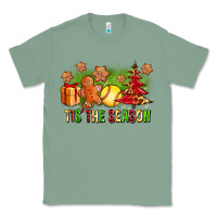 Sage Tis The Season Christmas With Softball And Gingerbread Man Classic Tee - FaDigitalArtStudio
