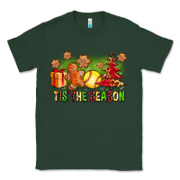 Sports Green Tis The Season Christmas With Softball And Gingerbread Man Classic Tee - FaDigitalArtStudio