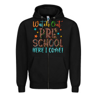 Black watch out preschool here i come! Zipper Hoodie - JahusDesignShop
