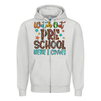 Dove Grey watch out preschool here i come! Zipper Hoodie - JahusDesignShop