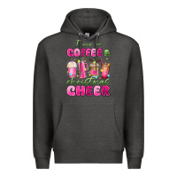 Charcoal Heather i run on coffee and christmas cheer Premium Hoodie - MaliasSmallBusiness