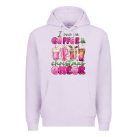 Lilac i run on coffee and christmas cheer Premium Hoodie - MaliasSmallBusiness