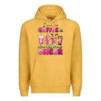 Mustard i run on coffee and christmas cheer Premium Hoodie - MaliasSmallBusiness