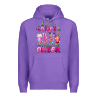 Purple i run on coffee and christmas cheer Premium Hoodie - MaliasSmallBusiness