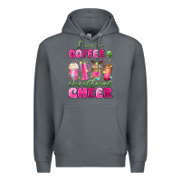 Rock i run on coffee and christmas cheer Premium Hoodie - MaliasSmallBusiness