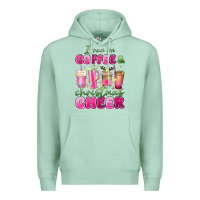 Seafoam i run on coffee and christmas cheer Premium Hoodie - MaliasSmallBusiness