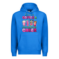 True Royal i run on coffee and christmas cheer Premium Hoodie - MaliasSmallBusiness