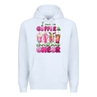 White i run on coffee and christmas cheer Premium Hoodie - MaliasSmallBusiness