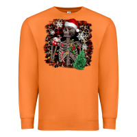 Carrot Skeleton with coffee cup Christmas Premium Sweatshirt - NancyCooperArtShop