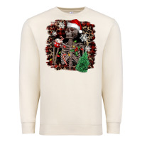 Sandshell Skeleton with coffee cup Christmas Premium Sweatshirt - NancyCooperArtShop