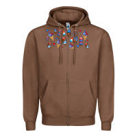 Chestnut usa ice cream and popsicles Zipper Hoodie - AdoDesignShop