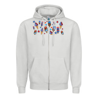 Dove Grey usa ice cream and popsicles Zipper Hoodie - AdoDesignShop