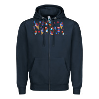 Navy usa ice cream and popsicles Zipper Hoodie - AdoDesignShop