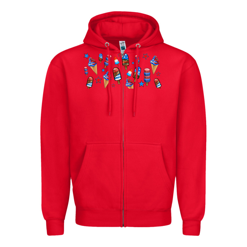 Usa Ice Cream And Popsicles Zipper Hoodie by AdoDesignShop | Teevron