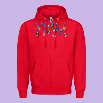 Usa Ice Cream And Popsicles Zipper Hoodie Designed By Adodesignshop