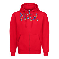 Red usa ice cream and popsicles Zipper Hoodie - AdoDesignShop