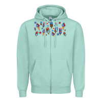 Seafoam usa ice cream and popsicles Zipper Hoodie - AdoDesignShop