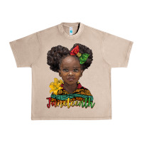 French Oak juneteenth african girl Urban Heavy Tee - BarkalooDesign