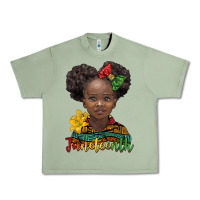 Oil Green juneteenth african girl Urban Heavy Tee - BarkalooDesign