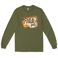 Army Green fall feels Long Sleeve Tee - CowhideDigitalArt