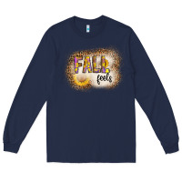 Navy fall feels Long Sleeve Tee - CowhideDigitalArt