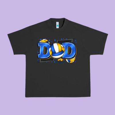 Dad Volleyball Urban Heavy Tee Designed By Zillion Design Studio