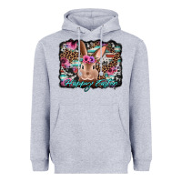 Heather Grey happy easter bunny western background Heavyweight Hoodie - Jasminsmagicworld