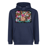 Navy happy easter bunny western background Heavyweight Hoodie - Jasminsmagicworld