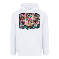 White happy easter bunny western background Heavyweight Hoodie - Jasminsmagicworld