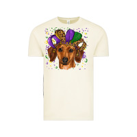 Vintage Arctic mardi gras hat dachshund Vintage Tee - RanaPortraitStore