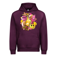 Mauve Wine retro softball Urban Hoodie - Artiststas