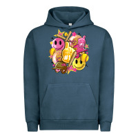 Pigment Midnight Navy retro softball Urban Hoodie - Artiststas