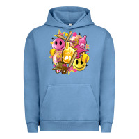 Pigment Pebble Blue retro softball Urban Hoodie - Artiststas