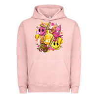 Pigment Salmon retro softball Urban Hoodie - Artiststas