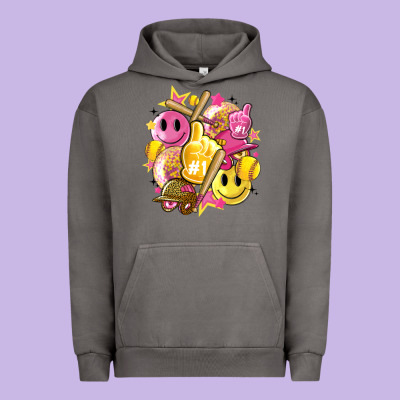 Retro Softball Urban Hoodie Designed By Artiststas