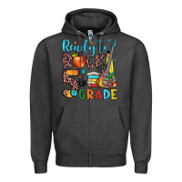 Charcoal Heather ready to rock 5th grade Zipper Hoodie - JahusDesignShop