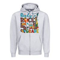 Heather Grey ready to rock 5th grade Zipper Hoodie - JahusDesignShop
