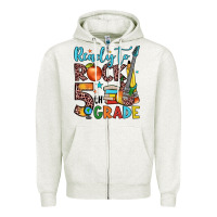 Oatmeal Heather ready to rock 5th grade Zipper Hoodie - JahusDesignShop