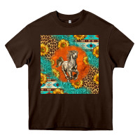 Chocolate Brown western percheron horse Heavy Core Tee - LillyAllenDesigns