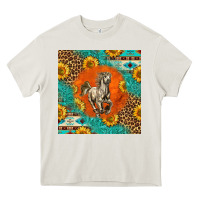 Cream western percheron horse Heavy Core Tee - LillyAllenDesigns