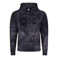 Cloud Black lets get lost Vintage Hoodie - Unal Design