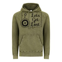 Vintage Olive lets get lost Vintage Hoodie - Unal Design